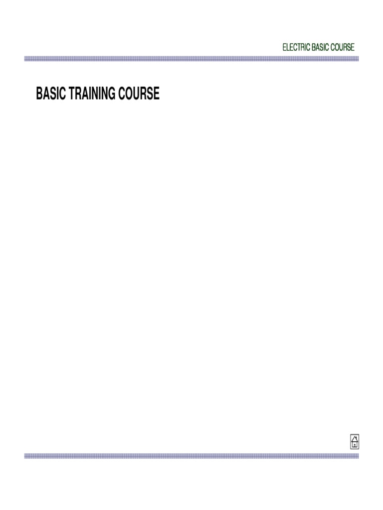 Basic Training Course: Electric Basic Course Electric Basic Course ...