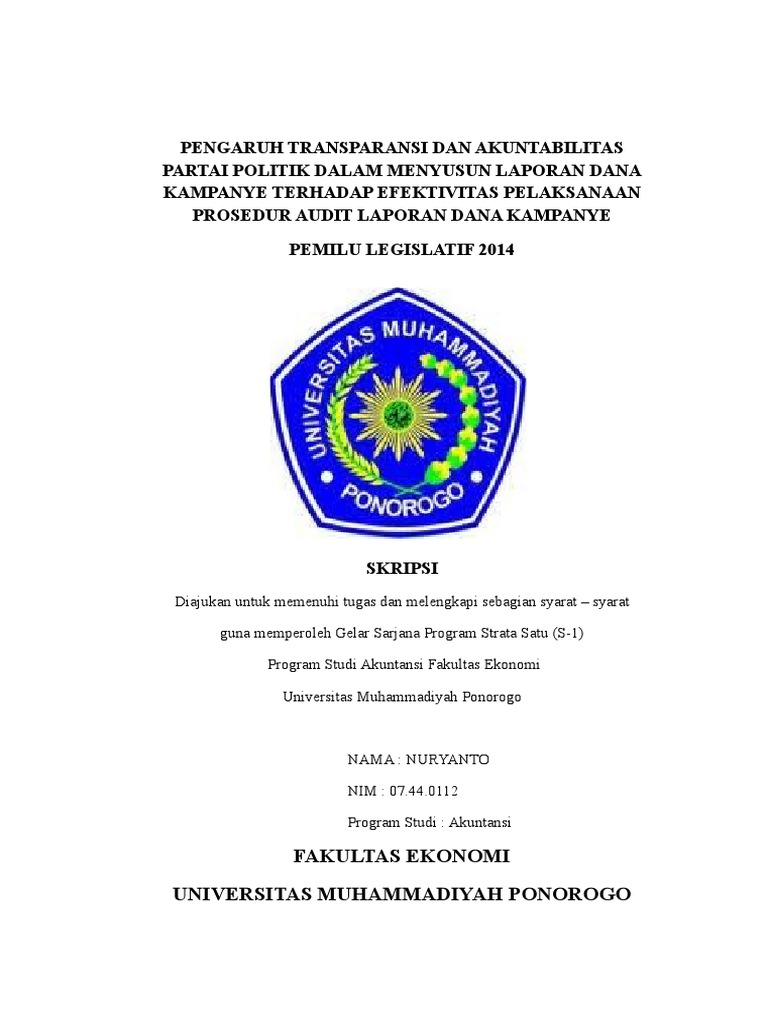 Cover Skripsi | PDF
