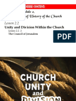 Course Content: Brief History of the Church