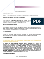 DJP 8 - La Mise en Oeuvre Du Droit D'action Et Les Classifications Des Actions en Justice