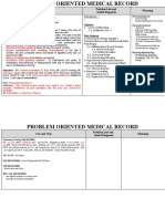 Cue and Clue Problem List and Initial Diagnosis Planning