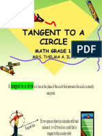 Tangent To A Circle: Math Grade 10