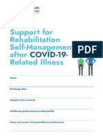 Support For Rehabilitation Self-Management After Related Illness
