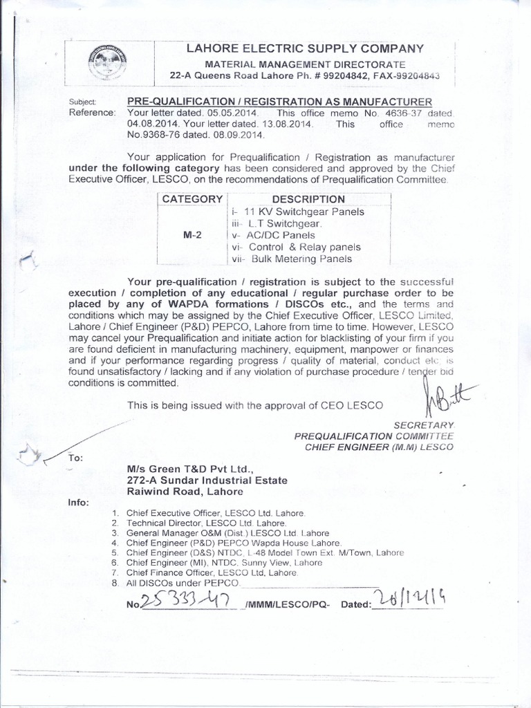 Prequalification Letterff | PDF