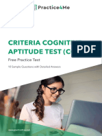 Free Criteria Cognitive Aptitude Test Practice CCAT