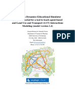 The Urban Dynamics Educational Simulator (UDES) : Tutorial For A Tool To Teach Agent-Based and Land Use and Transport (LUT) Interactions Modeling (Model Version 1.4)