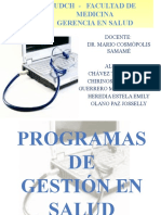 Programas de Gestión en Salud