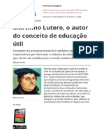 FERRARI - Martinho Lutero o criador do conceito de educação útil.