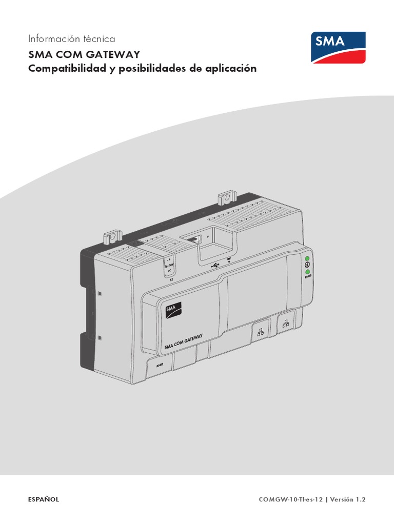 Compatibilidad SMA Com Gateway | PDF | Fotovoltaica | Red mundial