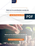 Note Sur La Contribution Sociale de Solidarité Sur Les Bénéfices Et Revenus LF2021