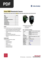 Series 9000 Photoelectric Sensors: Technical Data