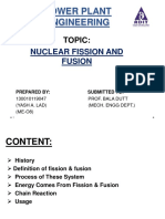 Nuclear Fission and Fusion: A Comparison