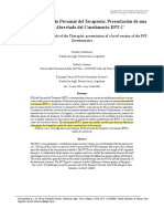 Evaluación Del Estilo Personal Del Terapeuta Presentación de Una Versión Abreviada Del Cuestionario EPT-C