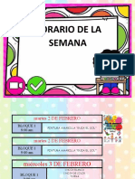 Horario 1al 5 de Febrero PÁRVULOS