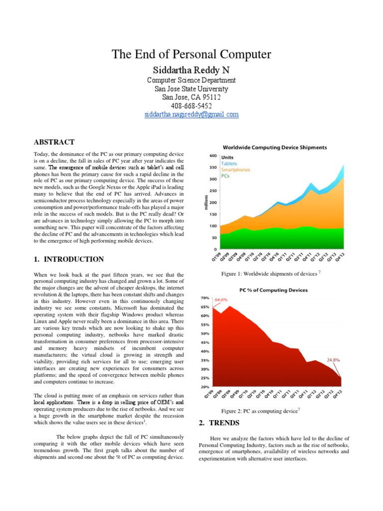 Decline of Personal Computers Explained | PDF | Arm Architecture ...