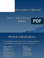 Systematic Description of Minerals