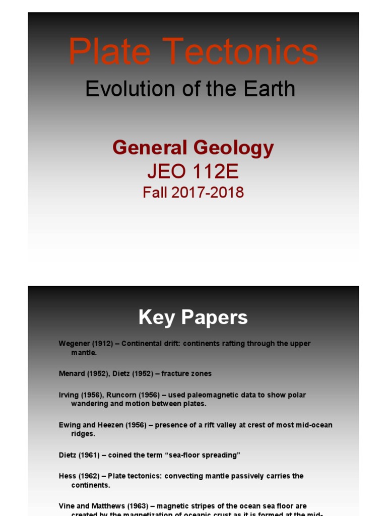 Week 3 Plate Tectonics Pdf Plate Tectonics Tectonics