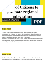 Role of Citizens To Promote Regional Integration