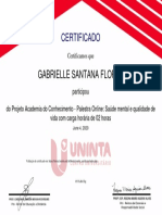 Saúde Mental e Qualidade de Vida - Certificado