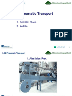 Pneumatic transport airslides flux