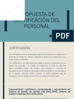 PROPUESTA DE Certificacion de Personal