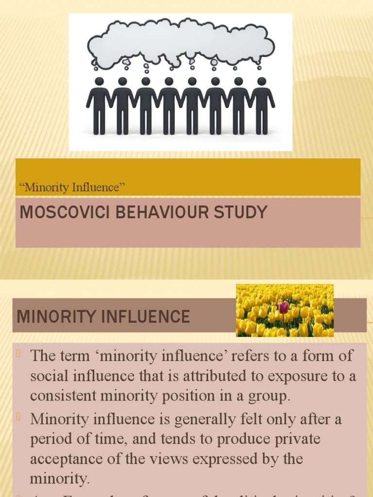 Moscovici's Minority Influence Study | PDF | Conformity | Influence ...