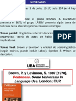 Brown y Levinson Lingüística