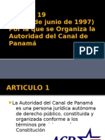 Ley que organiza la Autoridad del Canal de Panamá