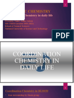 Inorganic Chemistry: Coordination Chemistry in Daily Life