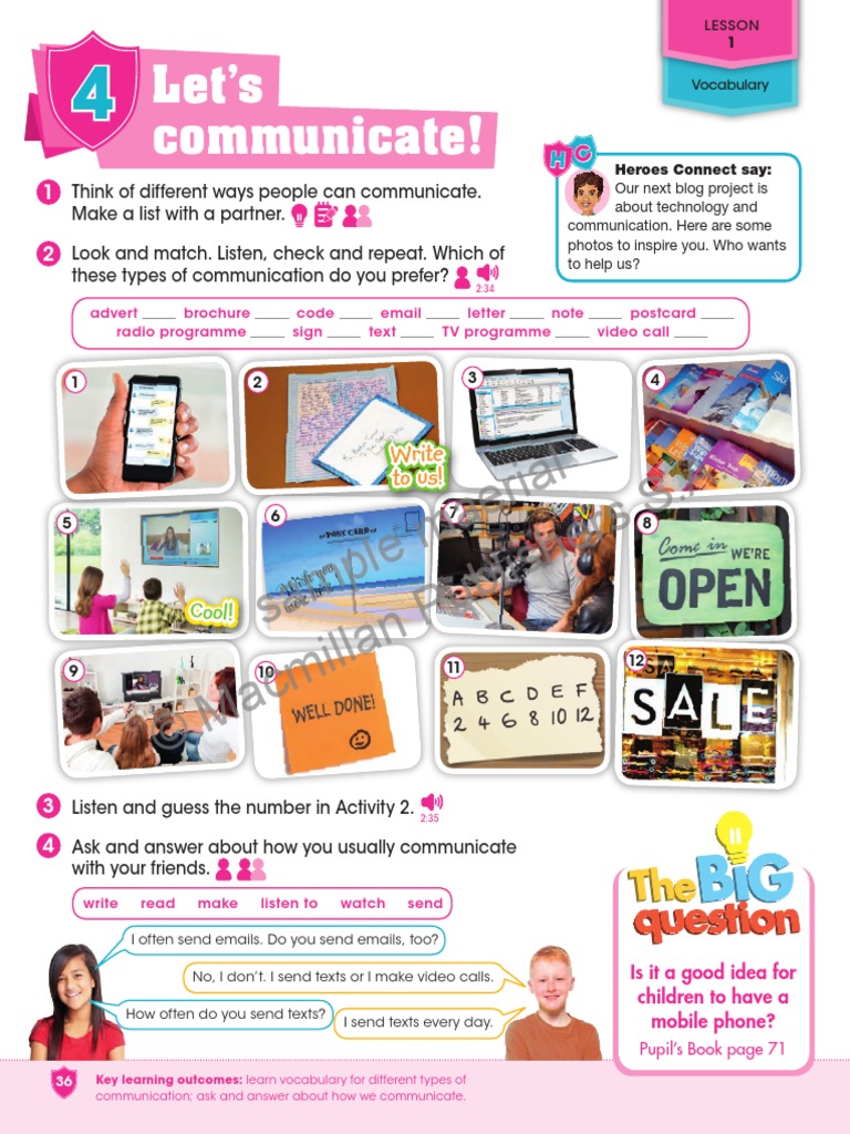 Sample Maerial © Macmillan Publishers S.A.: Let's Communicate! Let's ...