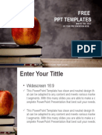 Apple and Book Education PPT Templates Widescreen