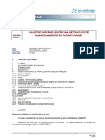 NS-006 Lavado E Impermeabilización de Tanques de Almacenamiento de Agua Potable