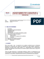 NS-016 Requisitos Mínimos para La Ejecución de La Auditoría Ambiental en La Construcción de Proyectos