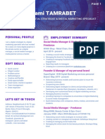 Rami Tamrabet: Employment Summary Personal Profile