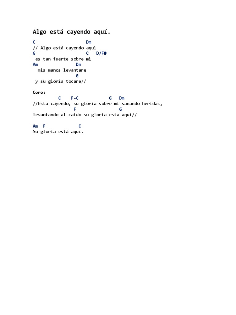 Letras y acordes: 