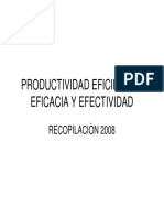 Productividad, eficiencia, eficacia y efectividad