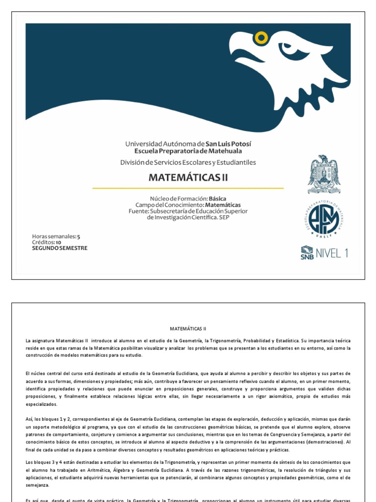 Geometría y Trigonometría en Matemáticas II | PDF | Triángulo | Geometría