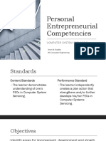 Personal Entrepreneurial Competencies