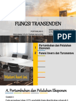 Fungsi Transenden: Pertumbuhan Eksponen Dan Fungsi Invers