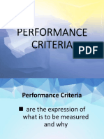 Performance Criteria