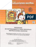 Programa de Entrenamiento Para Descifrar Instrucciones Escritas