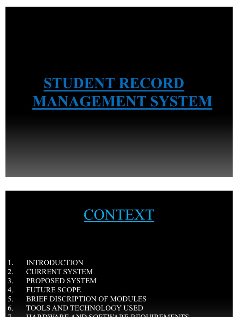 Student Record Management System | PDF | Microsoft Access | Databases