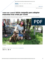 campaña para adoptar mascotas tras crisis por Covid