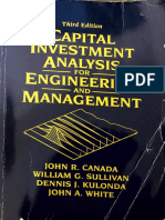 Capital Investment Analysis For Engineering and Management