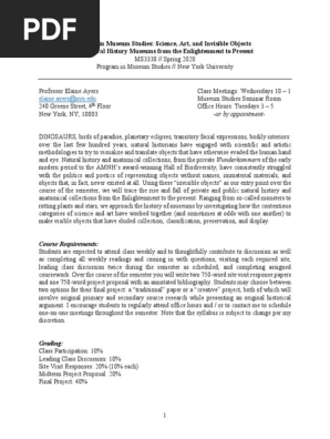 Ayers 3330 Syllabus Spring 2020