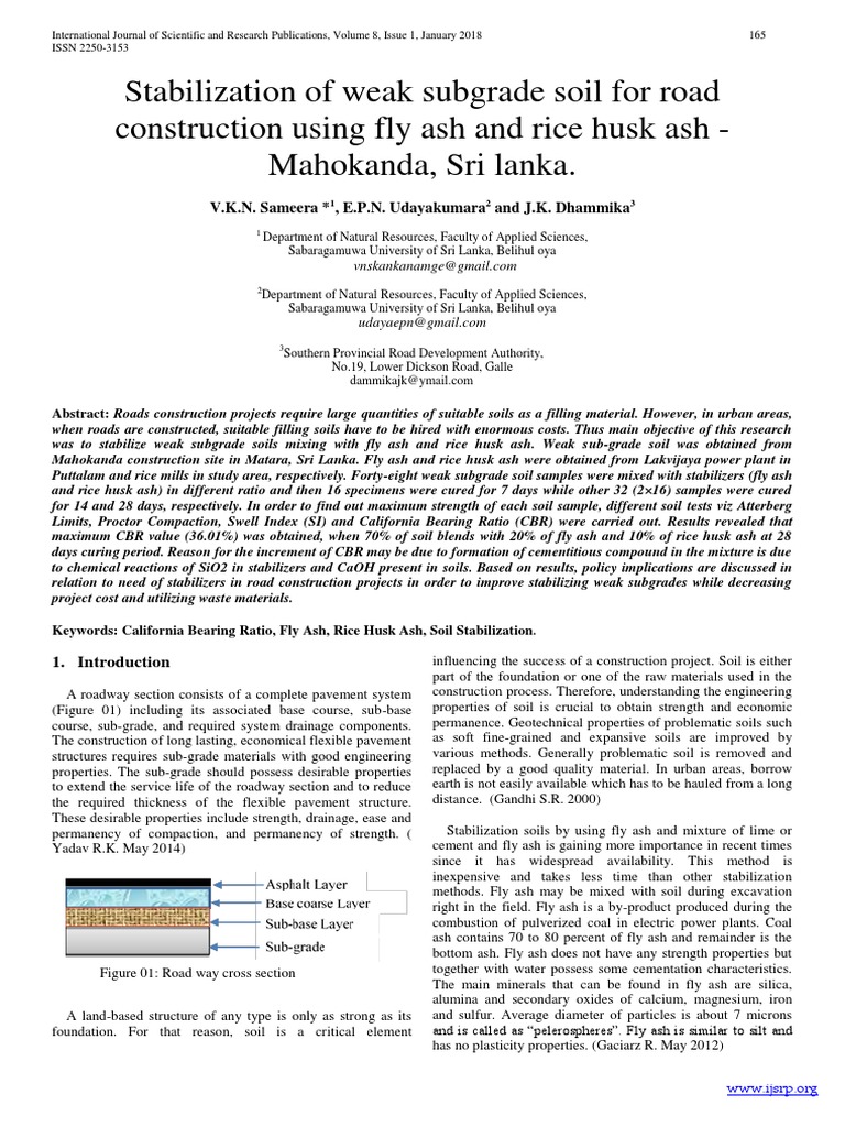 Stabilization of Weak Subgrade For Road Using Fly Ash and Rice Husk Ash ...