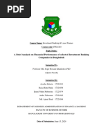 Financial Analysis On Investment Banks of BD