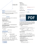 Final Exam Formulae and Equations