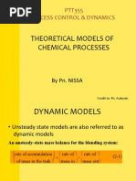 Theoretical Models of Chemical Processes: PTT355 Process Control & Dynamics