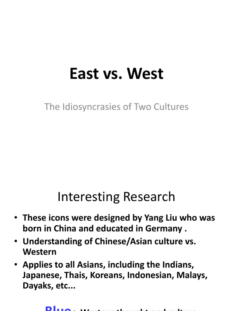 East Vs West Cultural Differences PDF Asia